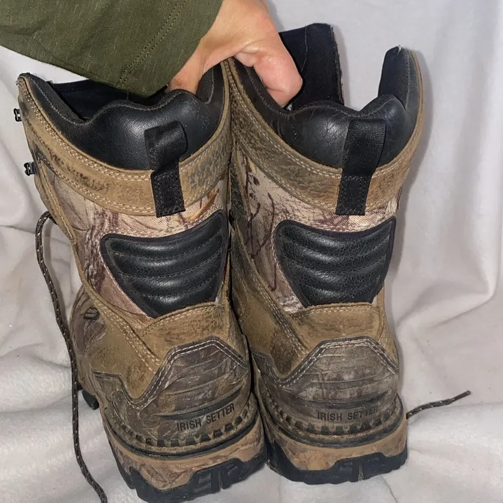 Irish Setter Red Wing Boots 9.5 Camo Waterproof hunting ultra dry 4837 scent